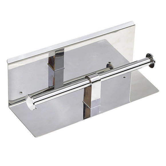 Stainless Steel Double Toilet Paper Holder Towel Roll Tissue Rack Storage Shelf - RnR Galore