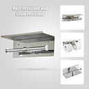 Stainless Steel Double Toilet Paper Holder Towel Roll Tissue Rack Storage Shelf - RnR Galore