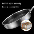 Stainless Steel Frying Pan Non - Stick Cooking Frypan Cookware 30cm Honeycomb Single Sided without lid - RnR Galore