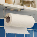 Stainless Steel No - punch Roll Paper Rack for Kitchen Cabinet Cling Film Storage Rack - Silver - RnR Galore