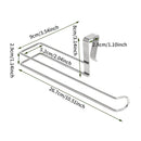 Stainless Steel No - punch Roll Paper Rack for Kitchen Cabinet Cling Film Storage Rack - Silver - RnR Galore