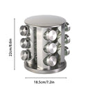 Stainless Steel Rotating Spice Rack Organizer Kitchen Seasoning Jar Holder Use - RnR Galore