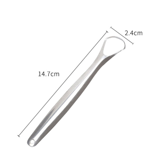 Stainless Steel Tongue Scraper Cleaner Oral Hygiene Reduce Bad Breath Metal Tool - RnR Galore