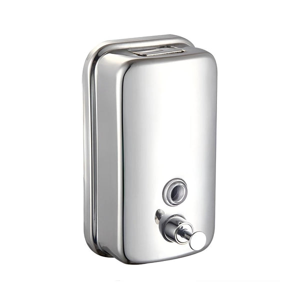 Stainless Steel Wall Mounted Soap Dispenser Hotel Bathroom Sanitizer Bottle - 500ML - RnR Galore