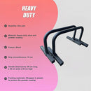 Steel Parallette Bars for Push Ups, Dips & Calisthenics Home Strength Training - RnR Galore