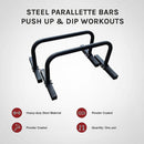 Steel Parallette Bars for Push Ups, Dips & Calisthenics Home Strength Training - RnR Galore