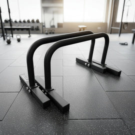 Steel Parallette Bars for Push Ups, Dips & Calisthenics Home Strength Training - RnR Galore