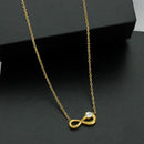 Style 3 Gold Infinity Necklace for Women - Dainty Titanium Steel Pendant with Sparkling Cubic Zirconia - RnR Galore