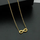Style 8 Gold Infinity Necklace for Women - Dainty Titanium Steel Pendant with Sparkling Cubic Zirconia - RnR Galore