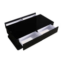 Stylish Coffee Table High Gloss Finish in Shiny Black Colour with 4 Drawers Storage - RnR Galore
