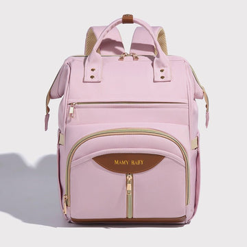 Stylish Mom Backpack with Insulated Bottle Pocket – Multi - Compartment Diaper Bag, Anti - Theft Phone Pocket, Large Capacity Baby Organizer, Travel Backpack for Moms (Pink) - RnR Galore