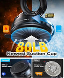 Suction Cup Phone Mount , 360° Adjustable Magnetic Car Phone Holder, Pocket Size Foldable Car Mount, Cell Phone Holders for Your Car for iPhone Series - Black - RnR Galore