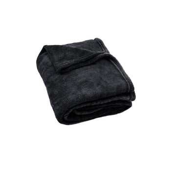 Super Soft Coral Fleece Large Throw Rug Charcoal - RnR Galore