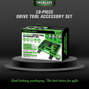 SWANLAKE 18Pcs Drive Tool Accessory Set Extension Bars Impact Universal Joint - RnR Galore