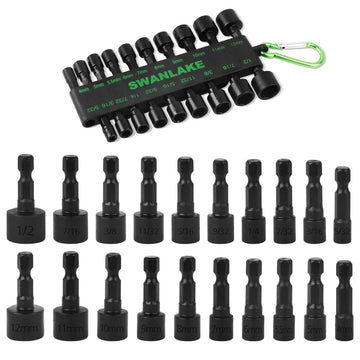 Swanlake 20Pcs Garden Tools Power Nut Driver Set Impact Drill SAE and Metric(will be no tracking) - RnR Galore