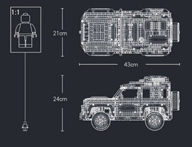 Technical Rover Defender Collector'S Building Blocks Set - RnR Galore