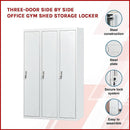 Three - Door Side by Side Office Gym Shed Storage Locker - RnR Galore