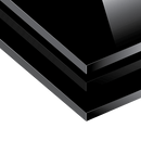Toughened 60cm x 70cm Black Glass Kitchen Splashback - RnR Galore
