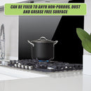 Toughened 60cm x 70cm Black Glass Kitchen Splashback - RnR Galore