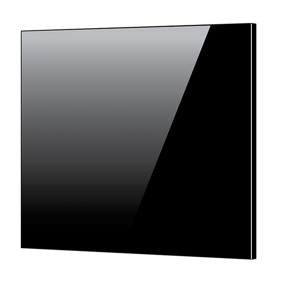 Toughened 60cm x 70cm Black Glass Kitchen Splashback - RnR Galore