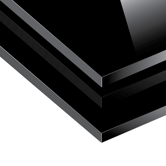 Toughened 90cm x 75cm Black Glass Kitchen Splashback - RnR Galore