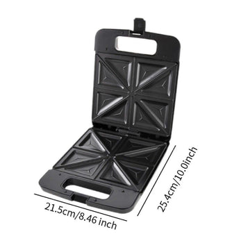 Triangle Waffle Maker with Handle - Portable Nonstick Waffle Iron for Home & Restaurant - RnR Galore