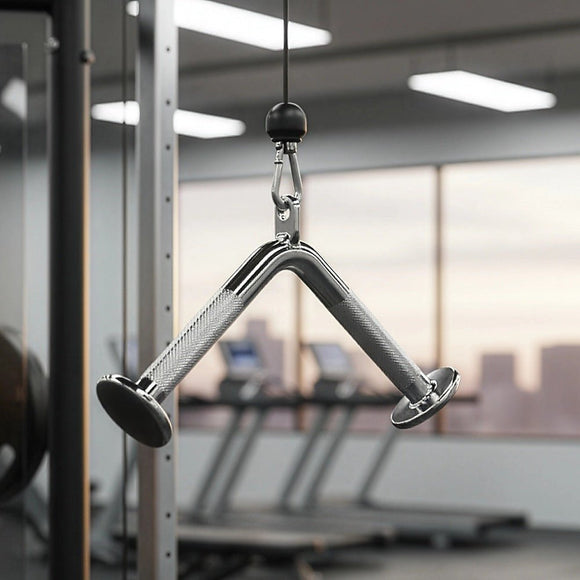 Triceps Press Push Down Bar – Gym Cable Attachment for Arm & Strength Training - RnR Galore