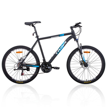 Trinx MTB Mens Mountain Bike 26 inch Shimano Gear 21 - Speed [Colour: Matt Black White/Blue] [Size Of Frame: 17 inches] - RnR Galore