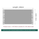 Turmeric Nordic Knitted Throw Blanket with Tassels 130x230cm Soft Acrylic Diamond Pattern Sofa Cover Bed Runner and Travel Blanket - RnR Galore