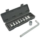 Two 10 - piece L - shaped socket wrench sets - 1/2" drive chrome vanadium steel with metric sockets and housings(gray) - RnR Galore
