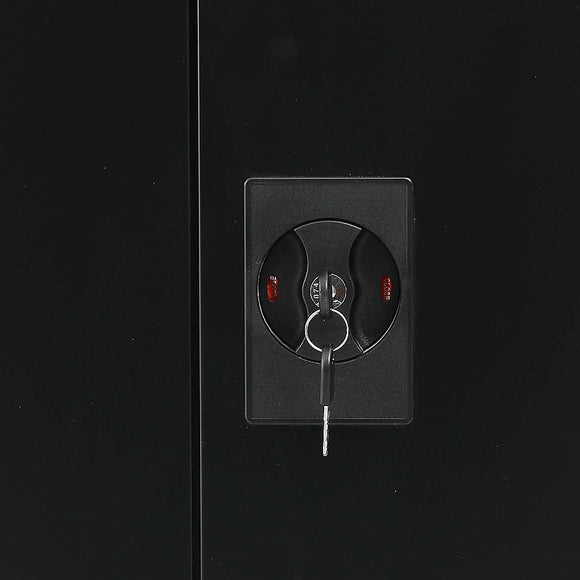 Two - Door Metal Cabinet Shelf Storage for Home Office Gym - RnR Galore