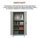 Two - Door Metal Cabinet Shelf Storage for Home Office Gym - RnR Galore