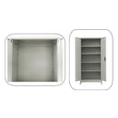 Two - Door Metal Cabinet Shelf Storage for Home Office Gym - RnR Galore