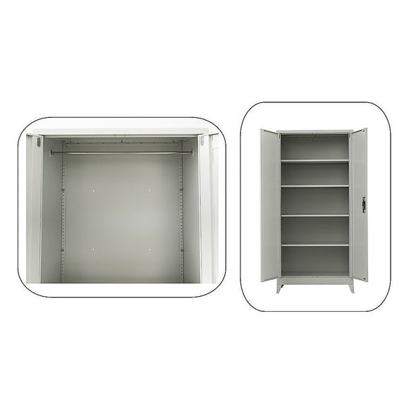 Two - Door Metal Cabinet Shelf Storage for Home Office Gym - RnR Galore