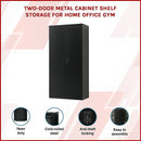 Two - Door Metal Cabinet Shelf Storage for Home Office Gym - RnR Galore