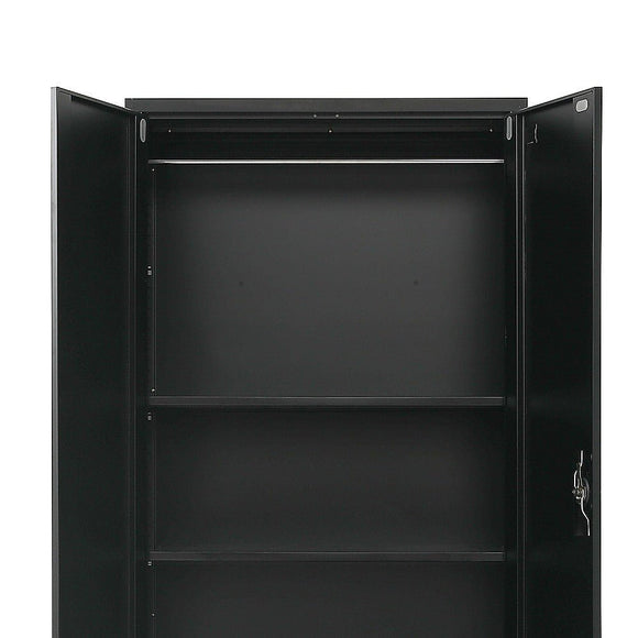 Two - Door Metal Cabinet Shelf Storage for Home Office Gym - RnR Galore