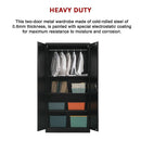 Two - Door Metal Cabinet Shelf Storage for Home Office Gym - RnR Galore