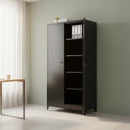 Two - Door Metal Cabinet Shelf Storage for Home Office Gym - RnR Galore