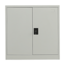 Two - Door Metal Short Cabinet Shelf Storage for Home Office Gym - RnR Galore