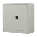 Two - Door Metal Short Cabinet Shelf Storage for Home Office Gym - RnR Galore