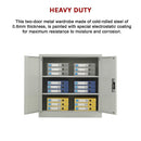 Two - Door Metal Short Cabinet Shelf Storage for Home Office Gym - RnR Galore