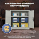 Two - Door Metal Short Cabinet Shelf Storage for Home Office Gym - RnR Galore