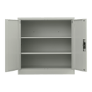 Two - Door Metal Short Cabinet Shelf Storage for Home Office Gym - RnR Galore