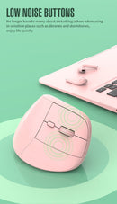 Two Ergonomic Vertical Wireless Mouse - Dual Mode (2.4G & Bluetooth), 5 Adjustable DPI, Silent Clicks, Rechargeable(white) - RnR Galore