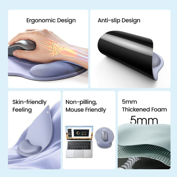 UGREEN 25243 Ergonomic Mouse Pad with Wrist Rest Green - RnR Galore