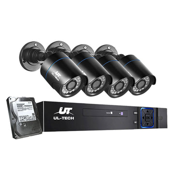 UL - tech CCTV Security System 4CH DVR 4 Cameras 1TB Hard Drive - RnR Galore