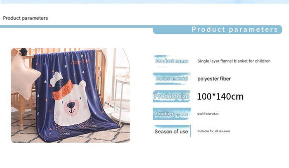 Ultra - Soft Kids Plush Fleece Blanket - Cozy Cartoon Animal Throw for All Seasons (Owl) - RnR Galore