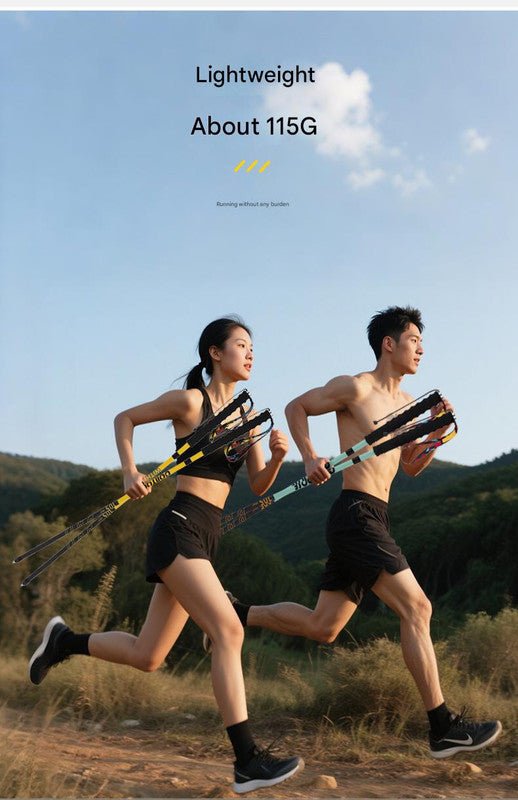 Ultralight Carbon Fiber Foldable Trail Running & Hiking Pole(blue Recommended height range 175 - 185cm) - RnR Galore