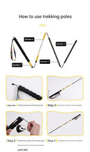 Ultralight Carbon Fiber Foldable Trail Running & Hiking Pole(yellow Recommended height range 175 - 185cm) - RnR Galore