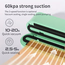 USB Rechargeable Portable Vacuum Sealer, includes sealing bags and a rapid vacuum pump. Space - saving design, suitable for vacuum packing snacks, meat, fruits, and vegetables for food preservation.GREEN - RnR Galore